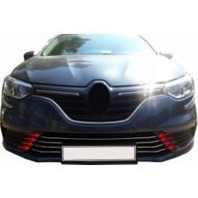 Solarex Renault Megane 4 Hb/sedan 2015 Üzeri Uyumlu  Krom Ön Tampon Çıtası 7 Prç.