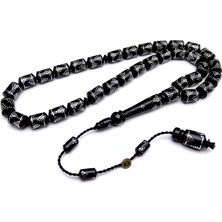 Tesbih Rüyası Traşlı Kesme Gümüş Pramit Işlemeli Kuka Tesbih