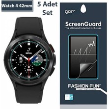 Polhammobile Polham Samsung Galaxy Watch 4 42MM 5 Adet Darbe Emici Ekran Koruyucu, Kabarcık Bırakmaz Teknolojili