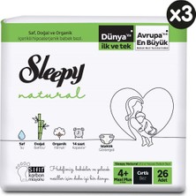 Sleepy Natural 3 Haftalık Paket Bebek Bezi 4+ Numara Maxi Plus 78 Adet