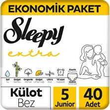 Sleepy Extra Günlük Aktivite Ekonomik Paket Külot Bez 5 Numara Junior 40'lı