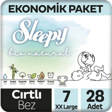 Sleepy Bio Natural Ekonomik Paket Bebek Bezi 7 Numara Xxlarge 28 Adet