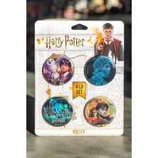 Gifi Rozet 4lü Set Harry Potter Hogwarts Binası Warner Bros. Lisanslı