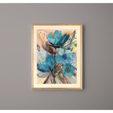 Wuudart Trıple Art Flower Ahşap Tablo