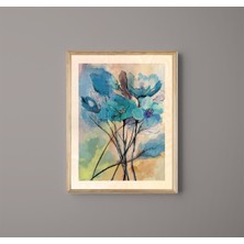 Wuudart Trıple Art Flower Ahşap Tablo