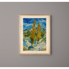 Wuudart Van_gogh Saınt Remyde Kavaklar Ahşap Tablo