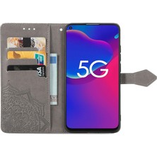 Zte Axon 11 Se 5g Mandala Çiçek Deri Kılıf Için