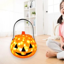 Elaccent F Fityle LED Cadılar Bayramı Balkabağı Lambası Dönen Glow Kabak Fener Çocuk Hediye 18 cm (Yurt Dışından)