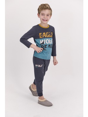 RolyPoly The Lost Eagle Antrasit Erkek Çocuk Pijama Takımı