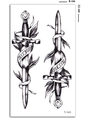 BP Tattoo Dagger Mini Boy Geçici Dövme