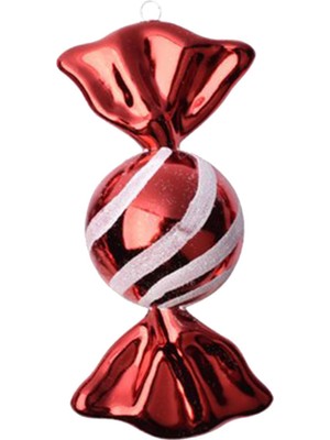 F Fityle Şeker Kolye Dekor Hediye Kırmızı ve Beyaz Büyük Noel Ağacı Için Büyük Tatil 18CM D (Yurt Dışından)