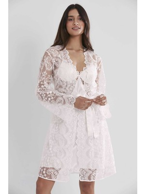 Pierre Cardin Kadın 6lı Set Kaplı Güpürlü Saten (PC6225)