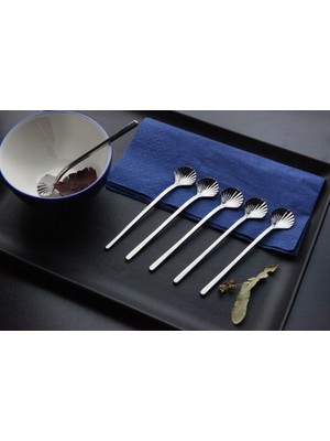 ÖzSa Home 6 Adet Lüx Çay Kaşığı Kahve Nescafe Sunum Kaşık Seti Kutulu 12CM 18/10 Paslanmaz Çelik