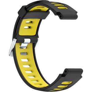 Puluzpuluz Garmin Forerunner 735 Xt Için Iki Tonlu Silikon Kayış Siyah + Sarı (Yurt Dışından)