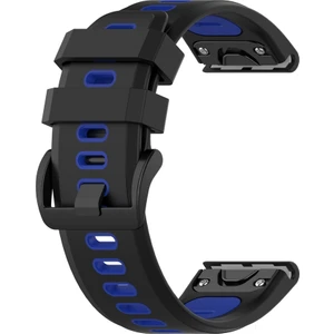 Puluzpuluz Garmin Fenix ​​6X Kayış Siyah Mavi Için (Yurt Dışından)