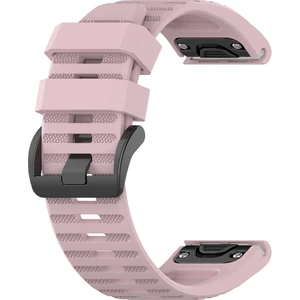 Puluzpuluz Garmin Fenix ​​6X 26Mm Pembe Gül Için Resmi Dokusu Kordonlu Band (Yurt Dışından)