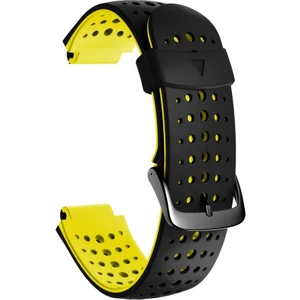 Puluzpuluz Garmin Forerunner Için 220 Silikon Kordonlu Saat Siyah Sarı (Yurt Dışından)