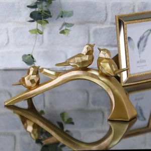 Sparrow 3'lü Kuş Altın
