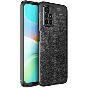 Xiaomi Redmi 10 Kılıf Niss Silikon Deri Görünümlü Kamera Korumalı Siyah