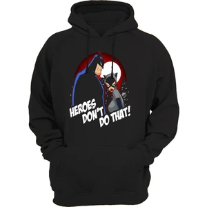 Batman Kedi Kadın Baskılı 3 Ipl. Şardonlu 600 Gr. Siyah Kapüşonlu Sweatshirt