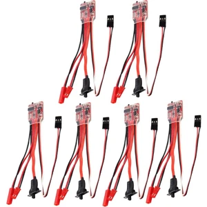 8 Adet Çift Yönlü Fırça Motor Hız Kontrolörü Esc Rc Araba Tekne Aksesuarları Için