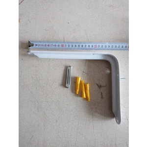 190X260 mm Beyaz Raf Altı - Destek 4 Adet + Dübel Vida