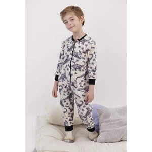 Tyrannosaurs Krem Erkek Çocuk Tulum