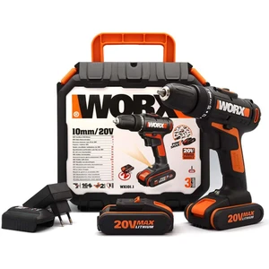 WX101.1 20VOLT/1.5AH. Li-Ion Çift Akülü  Şarjlı Matkap
