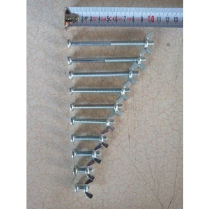 10 Adet Kelebek Somunlu M6X15 Civata