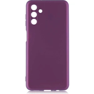 Case 4U Samsung Galaxy A13 Kılıf Klasik Mat Renkli Yumuşak Premier Silikon Mürdüm