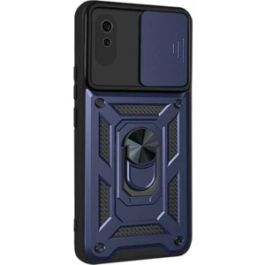 Xiaomi Redmi 9A Kılıf Tank Aramid Sürgülü Vega Yüzüklü Lacivert