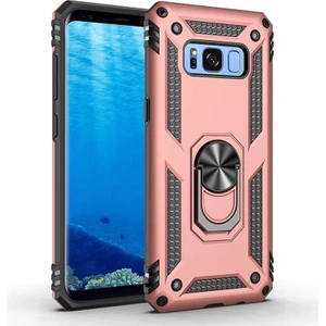 Case Street Samsung Galaxy S8 Kılıf Vega Tank Standlı Yüzüklü Mıknatıslı Bronz