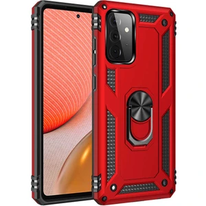 Case Street Samsung Galaxy A52S 5g Kılıf Vega Tank Standlı Yüzüklü Mıknatıslı Kırmızı