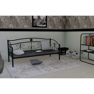 Delux Ferforje Sofa Sedir Siyah (Minderli)