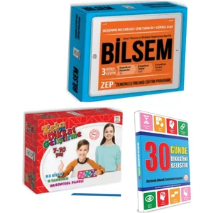 Bilsem Super Set - Bilsem , 30 Günde Dikkatini Geliştir , Zeka ve Dikkat Geliştirme 7-10 Yaş