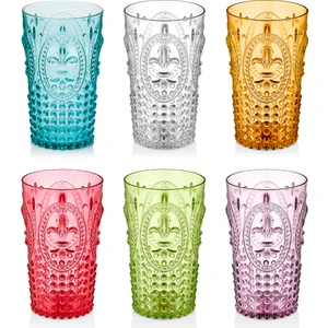 EW's Kitchenware Akrilik Renkli 6 Lı Uzun Bardak