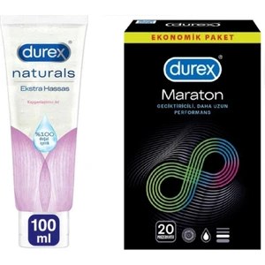 Naturals Ekstra Hassas  Jel 100 ml +Durex Maraton 20 Li Prezervatif