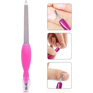 Pembe Renk Çift Uçlu Et Almalı Törpü Manikür Aletleri Dayanıklı Yapı ile