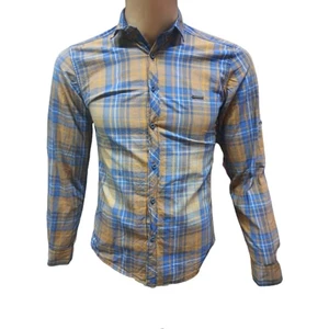 Erkek Slim Fit Yıkama Kot Gömlek - 1001 - Sarı - S