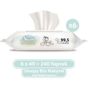 Bio Natural Islak Bebek Havlusu 6X40 (240 Yaprak)