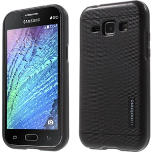 Samsung Galaxy J1 Ace Kılıf Motomo Sert Arka Kapak Siyah