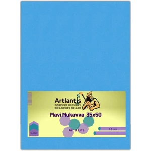 Mavi Renkli Mukavva 35X50 5 Adet Artlantis Renkli Mukavva 5 Adet