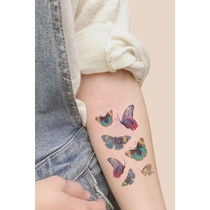 BP Tattoo Renkli Kelebekler Mini Boy Geçici Dövme