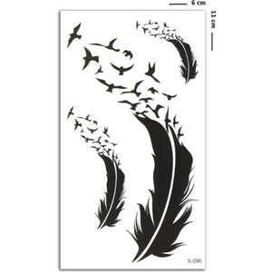 BP Tattoo Kuş Tüyü Mini Geçici Dövme