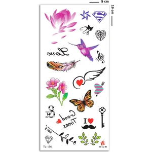 BP Tattoo Renkli Karışık Geçici Dövme
