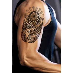 BP Tattoo Rising Sun Unisex Tribal Güneş Dövmesi