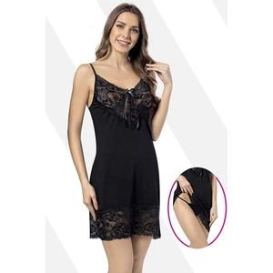 Kota Kadın Gecelik Takım Dantelli Fiyonklu