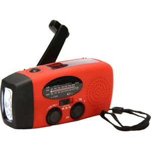 Taşınabilir El Krank Acil Solar Am / Fm / Wb Açık Siyah Için Radyo El Feneri (Yurt Dışından)