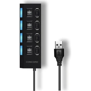 USB 4 Port Çoklayıcı Anahtarlı Işıklı Çoğaltıcı Switch
