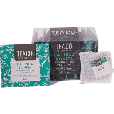 Tea Co Gojıberryli Yeşil Çay 12 Adet Müslin Çay Torbası ile Ferahlatıcı